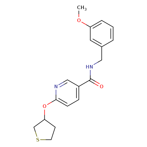 N-[(3-methoxyphenyl)methyl]-6-(thiolan-3-yloxy)pyridine-3-carboxamide