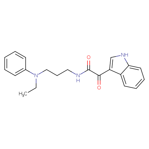 N-{3-[ethyl(phenyl)amino]propyl}-2-(1H-indol-3-yl)-2-oxoacetamide