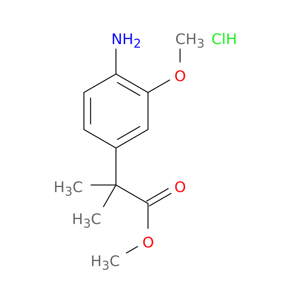 methyl 2-(4-amino-3-methoxyphenyl)-2-methylpropanoate hydrochloride