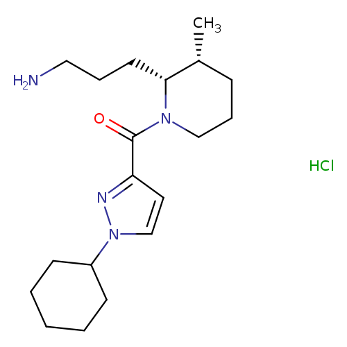 rac-3-[(2R,3R)-1-(1-cyclohexyl-1H-pyrazole-3-carbonyl)-3-methylpiperidin-2-yl]propan-1-amine hydrochloride, cis