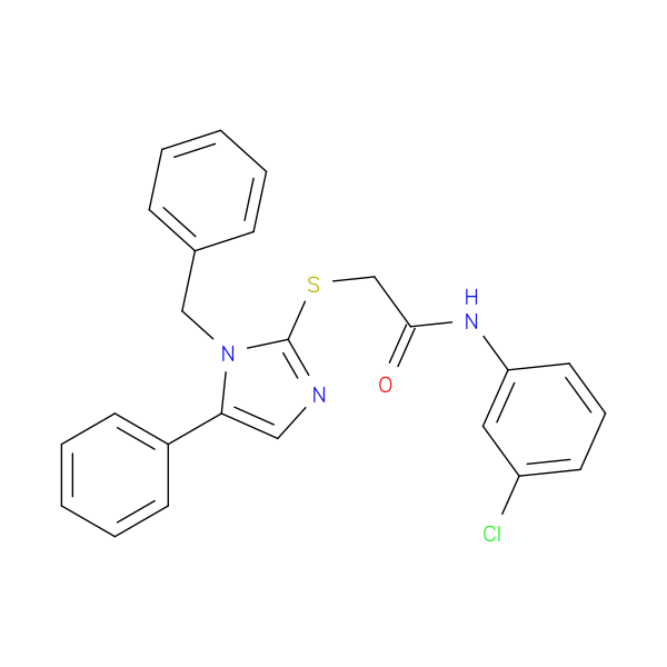2-[(1-benzyl-5-phenyl-1H-imidazol-2-yl)sulfanyl]-N-(3-chlorophenyl)acetamide