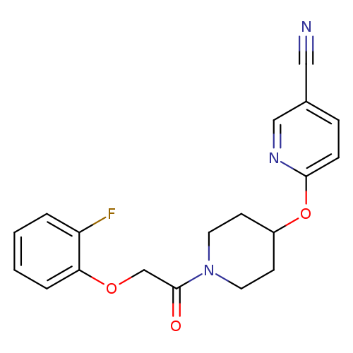 6-({1-[2-(2-fluorophenoxy)acetyl]piperidin-4-yl}oxy)pyridine-3-carbonitrile