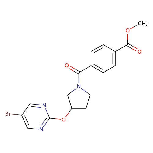 methyl 4-{3-[(5-bromopyrimidin-2-yl)oxy]pyrrolidine-1-carbonyl}benzoate