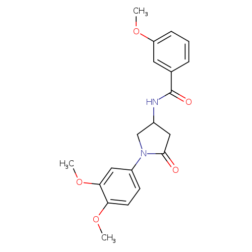 N-[1-(3,4-dimethoxyphenyl)-5-oxopyrrolidin-3-yl]-3-methoxybenzamide