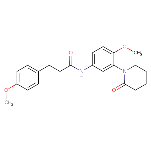N-[4-methoxy-3-(2-oxopiperidin-1-yl)phenyl]-3-(4-methoxyphenyl)propanamide