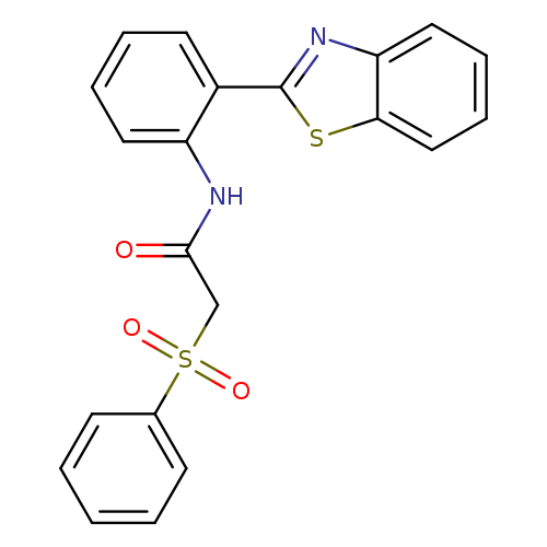 2-(benzenesulfonyl)-N-[2-(1,3-benzothiazol-2-yl)phenyl]acetamide