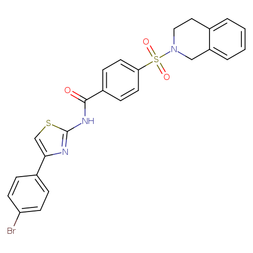 N-[4-(4-bromophenyl)-1,3-thiazol-2-yl]-4-(1,2,3,4-tetrahydroisoquinoline-2-sulfonyl)benzamide
