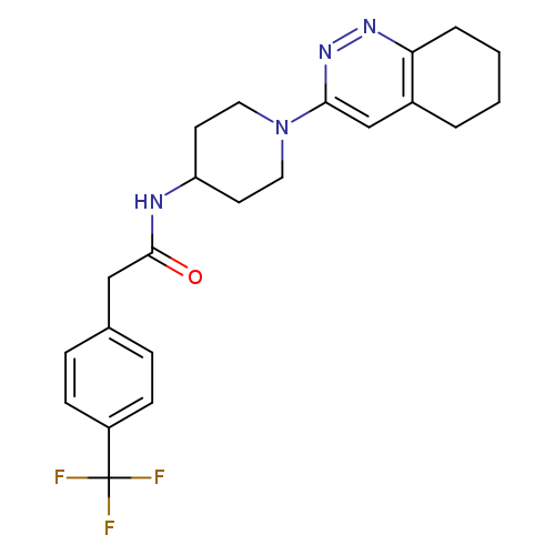 N-[1-(5,6,7,8-tetrahydrocinnolin-3-yl)piperidin-4-yl]-2-[4-(trifluoromethyl)phenyl]acetamide