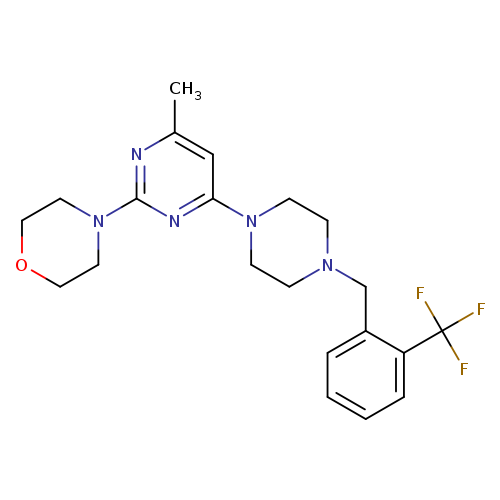 4-[4-methyl-6-(4-{[2-(trifluoromethyl)phenyl]methyl}piperazin-1-yl)pyrimidin-2-yl]morpholine