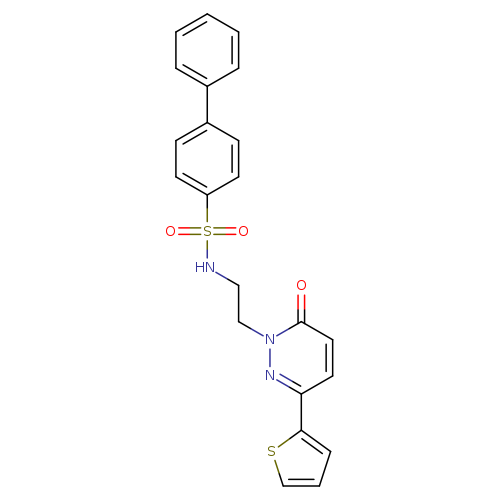 N-{2-[6-oxo-3-(thiophen-2-yl)-1,6-dihydropyridazin-1-yl]ethyl}-[1,1'-biphenyl]-4-sulfonamide