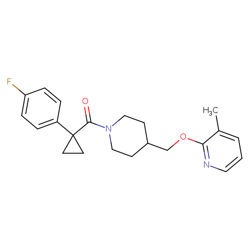 2-({1-[1-(4-fluorophenyl)cyclopropanecarbonyl]piperidin-4-yl}methoxy)-3-methylpyridine