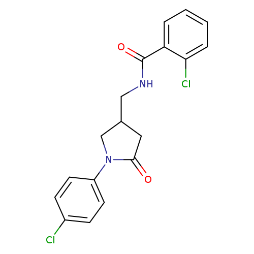 2-chloro-N-{[1-(4-chlorophenyl)-5-oxopyrrolidin-3-yl]methyl}benzamide