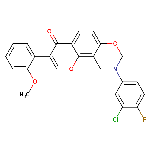 9-(3-chloro-4-fluorophenyl)-3-(2-methoxyphenyl)-4H,8H,9H,10H-chromeno[8,7-e][1,3]oxazin-4-one
