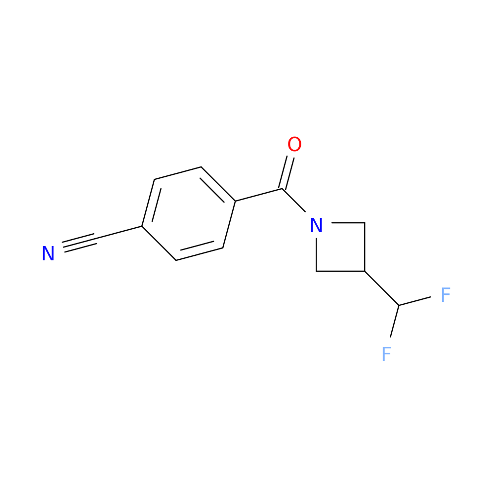 4-[3-(difluoromethyl)azetidine-1-carbonyl]benzonitrile