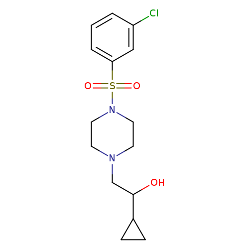 2-[4-(3-chlorobenzenesulfonyl)piperazin-1-yl]-1-cyclopropylethan-1-ol