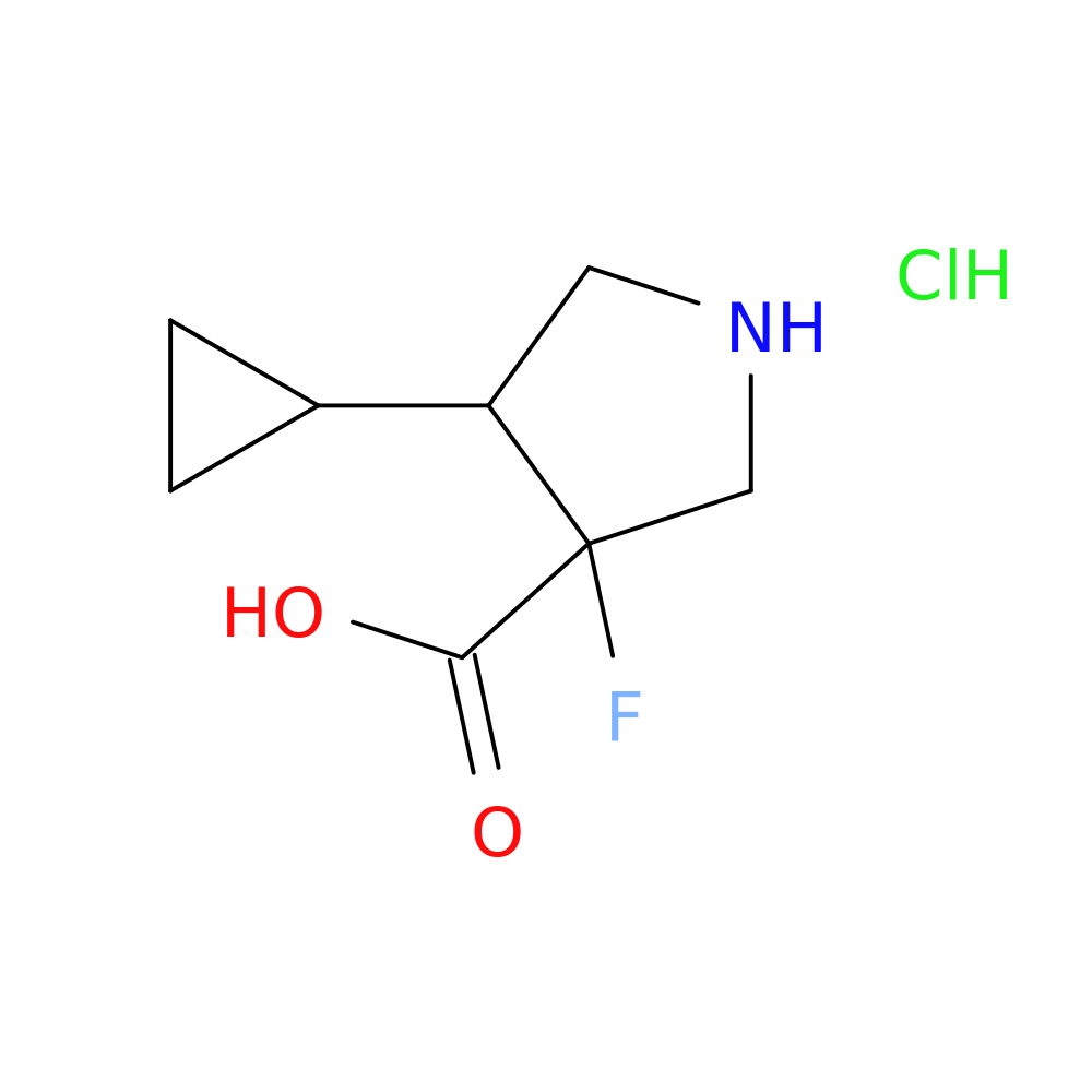 4-cyclopropyl-3-fluoropyrrolidine-3-carboxylic acid hydrochloride