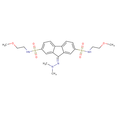 9-(2,2-dimethylhydrazin-1-ylidene)-N2,N7-bis(2-methoxyethyl)-9H-fluorene-2,7-disulfonamide