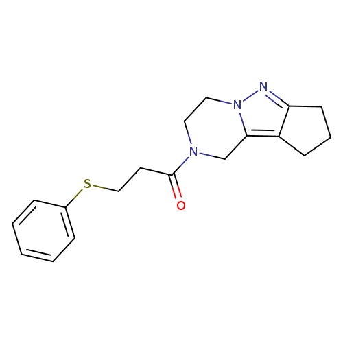 3-(phenylsulfanyl)-1-{7,8,11-triazatricyclo[6.4.0.0^{2,6}]dodeca-1,6-dien-11-yl}propan-1-one