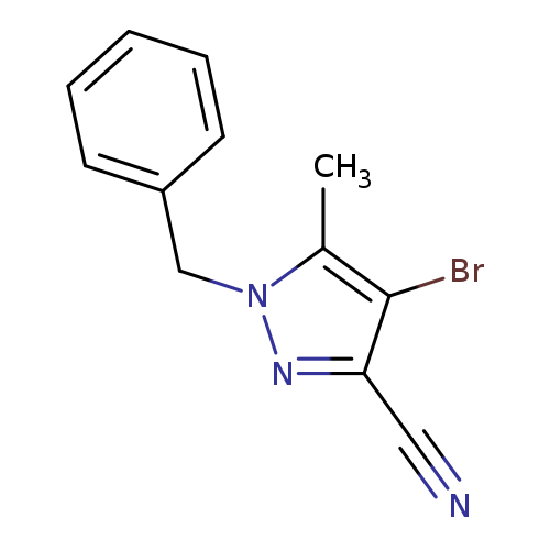 1-Benzyl-4-bromo-5-methyl-1H-pyrazole-3-carbonitrile