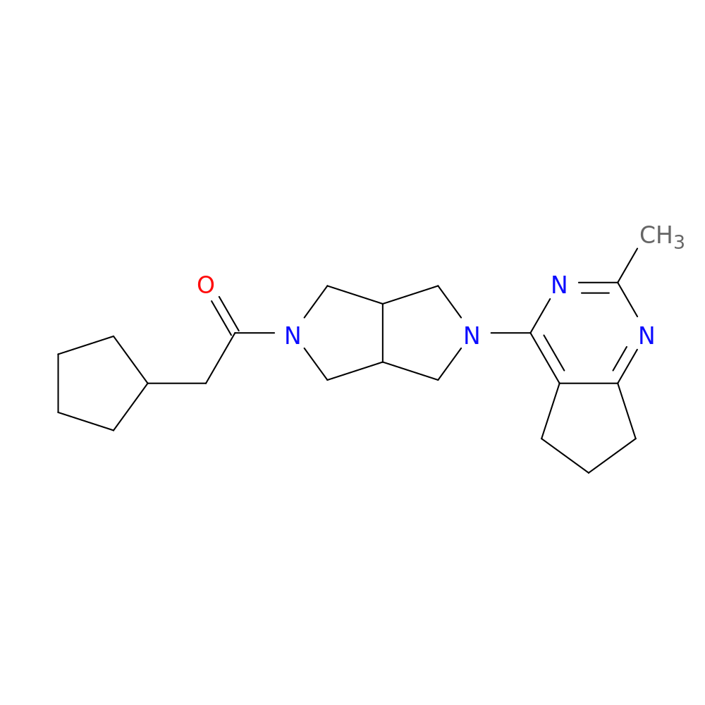 2-cyclopentyl-1-(5-{2-methyl-5H,6H,7H-cyclopenta[d]pyrimidin-4-yl}-octahydropyrrolo[3,4-c]pyrrol-2-yl)ethan-1-one