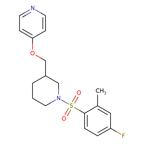 4-{[1-(4-fluoro-2-methylbenzenesulfonyl)piperidin-3-yl]methoxy}pyridine