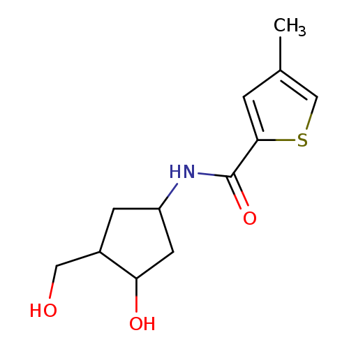 N-[3-hydroxy-4-(hydroxymethyl)cyclopentyl]-4-methylthiophene-2-carboxamide