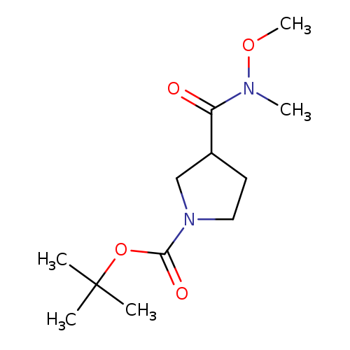 1-Pyrrolidinecarboxylic acid, 3-[(methoxymethylamino)carbonyl]-,1,1-dimethylethyl ester