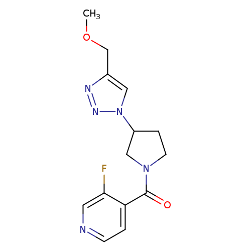 3-fluoro-4-{3-[4-(methoxymethyl)-1H-1,2,3-triazol-1-yl]pyrrolidine-1-carbonyl}pyridine