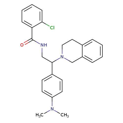 2-chloro-N-{2-[4-(dimethylamino)phenyl]-2-(1,2,3,4-tetrahydroisoquinolin-2-yl)ethyl}benzamide