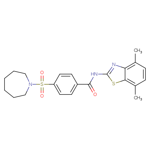 4-(azepane-1-sulfonyl)-N-(4,7-dimethyl-1,3-benzothiazol-2-yl)benzamide
