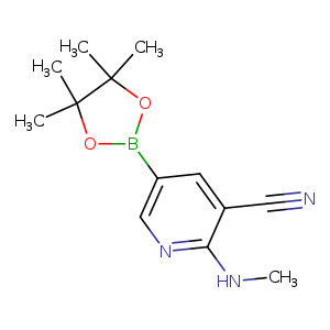2-(Methylamino)-5-(4,4,5,5-tetramethyl-1,3,2-dioxaborolan-2-yl)nicotinonitrile