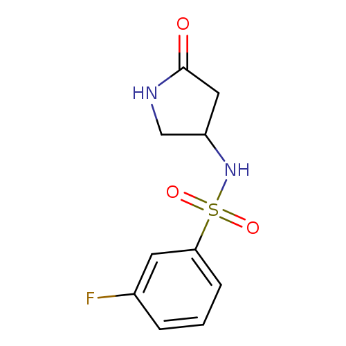 3-fluoro-N-(5-oxopyrrolidin-3-yl)benzenesulfonamide