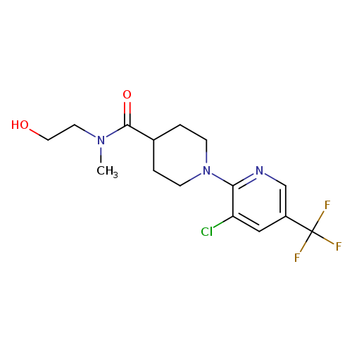 1-[3-Chloro-5-(trifluoromethyl)-2-pyridinyl]-2-N-(2-hydroxyethyl)-N-methyl-4-piperidinecarboxamide