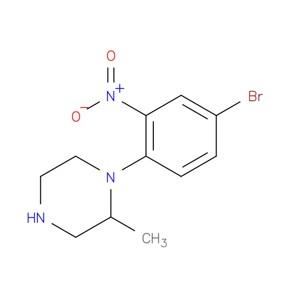 1-(4-bromo-2-nitrophenyl)-2-methylpiperazine