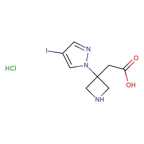 2-[3-(4-iodo-1H-pyrazol-1-yl)azetidin-3-yl]acetic acid hydrochloride
