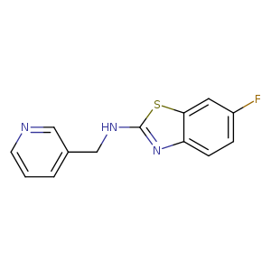 "6-fluoro-N-(pyridin-3-ylmethyl)-1,3-benzothiazol-2-amine"