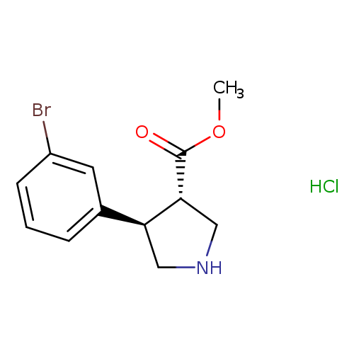 rac-methyl(3R,4S)-4-(3-bromophenyl)pyrrolidine-3-carboxylatehydrochloride,trans