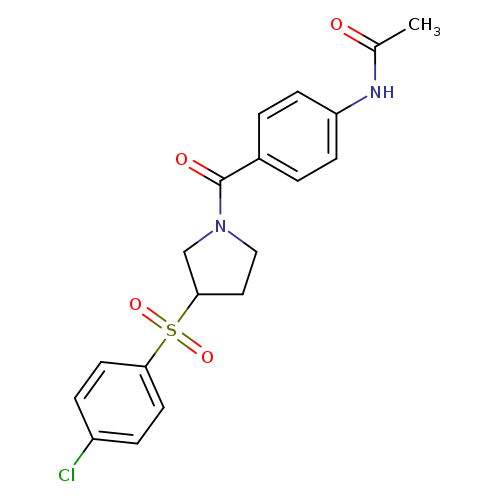 N-{4-[3-(4-chlorobenzenesulfonyl)pyrrolidine-1-carbonyl]phenyl}acetamide