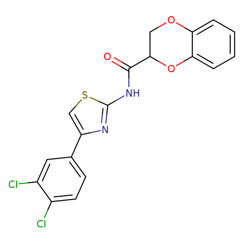 N-[4-(3,4-dichlorophenyl)-1,3-thiazol-2-yl]-2,3-dihydro-1,4-benzodioxine-2-carboxamide