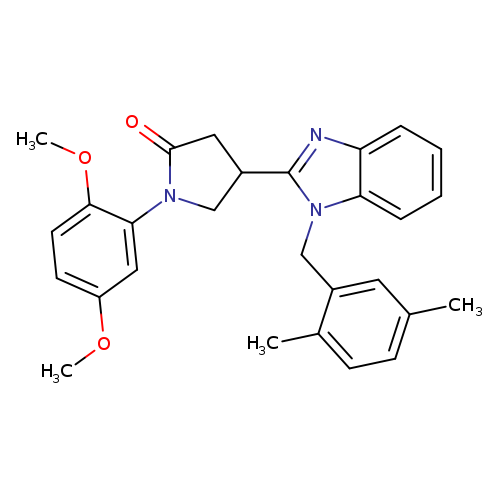 1-(2,5-dimethoxyphenyl)-4-{1-[(2,5-dimethylphenyl)methyl]-1H-1,3-benzodiazol-2-yl}pyrrolidin-2-one