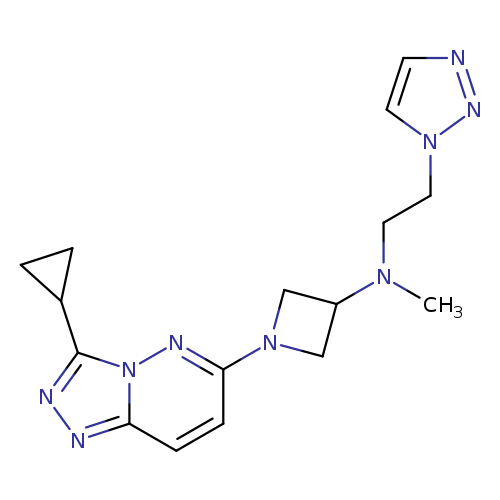 1-{3-cyclopropyl-[1,2,4]triazolo[4,3-b]pyridazin-6-yl}-N-methyl-N-[2-(1H-1,2,3-triazol-1-yl)ethyl]azetidin-3-amine