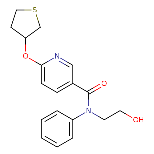 N-(2-hydroxyethyl)-N-phenyl-6-(thiolan-3-yloxy)pyridine-3-carboxamide
