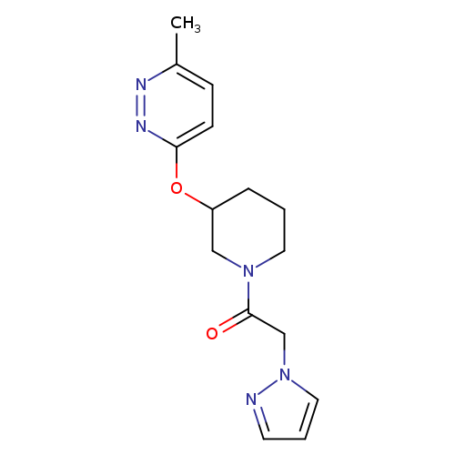 1-{3-[(6-methylpyridazin-3-yl)oxy]piperidin-1-yl}-2-(1H-pyrazol-1-yl)ethan-1-one