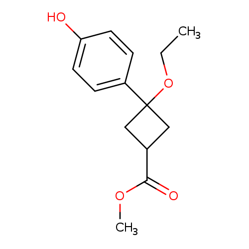 methyl 3-ethoxy-3-(4-hydroxyphenyl)cyclobutane-1-carboxylate