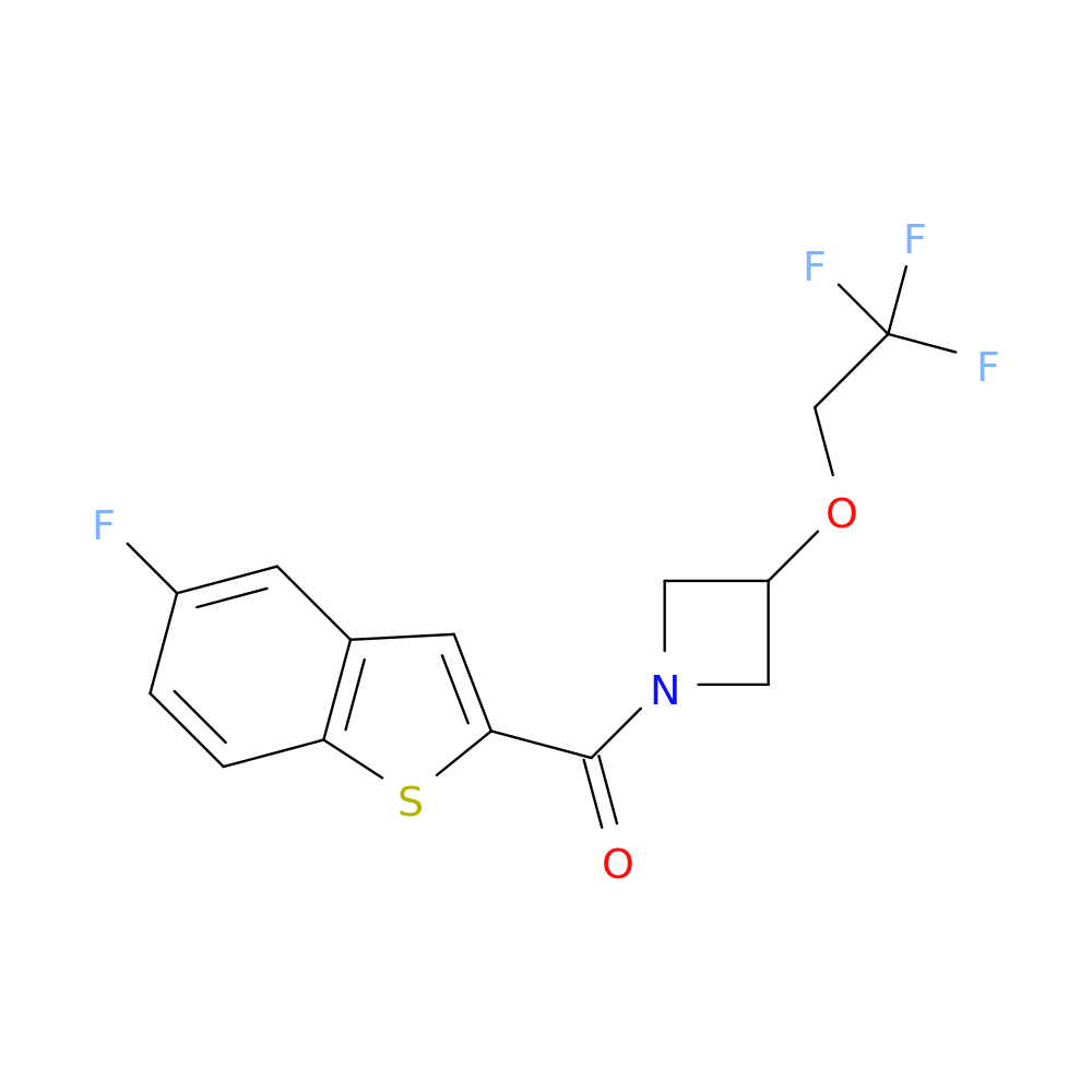 1-(5-fluoro-1-benzothiophene-2-carbonyl)-3-(2,2,2-trifluoroethoxy)azetidine