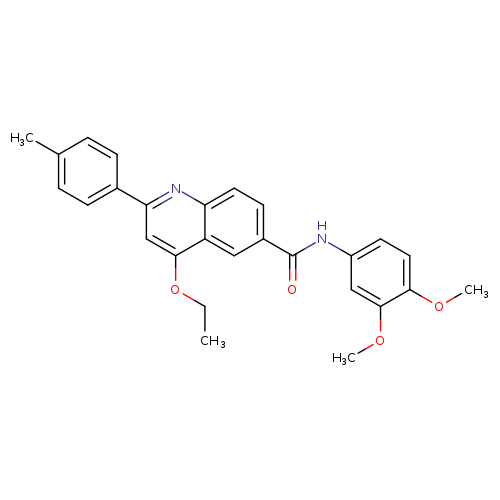 N-(3,4-dimethoxyphenyl)-4-ethoxy-2-(4-methylphenyl)quinoline-6-carboxamide