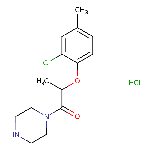 2-(2-chloro-4-methylphenoxy)-1-(piperazin-1-yl)propan-1-one hydrochloride