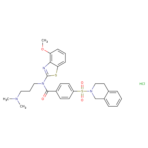 N-[3-(dimethylamino)propyl]-N-(4-methoxy-1,3-benzothiazol-2-yl)-4-(1,2,3,4-tetrahydroisoquinoline-2-sulfonyl)benzamide hydrochloride