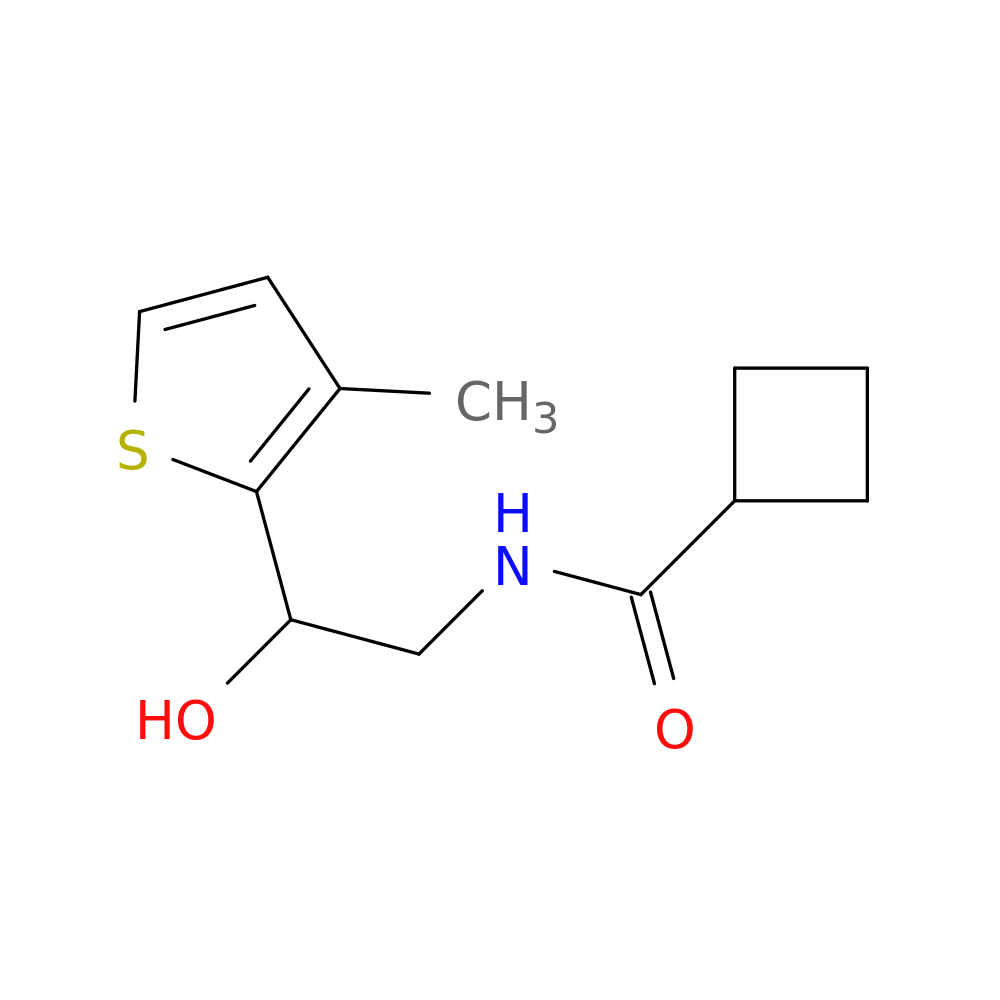 N-[2-hydroxy-2-(3-methylthiophen-2-yl)ethyl]cyclobutanecarboxamide