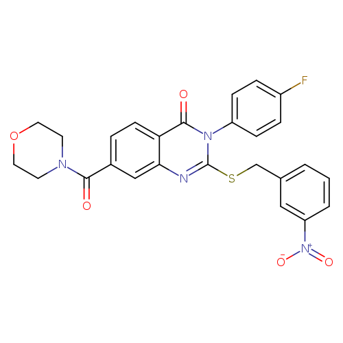 3-(4-fluorophenyl)-7-(morpholine-4-carbonyl)-2-{[(3-nitrophenyl)methyl]sulfanyl}-3,4-dihydroquinazolin-4-one